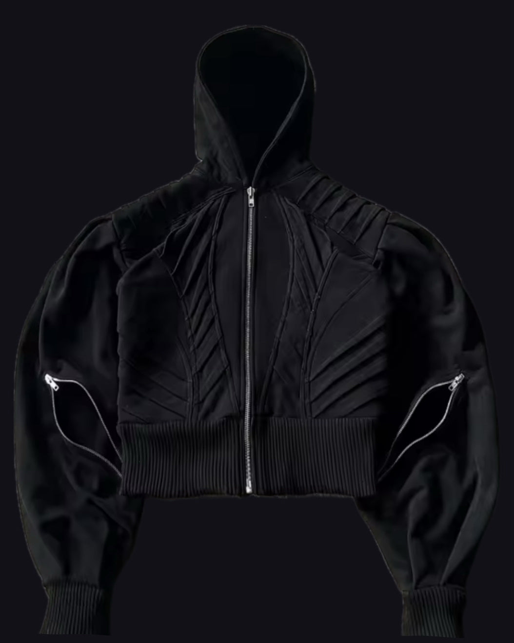 Who hurt you Hooded zipped jacket , arrogant pattern