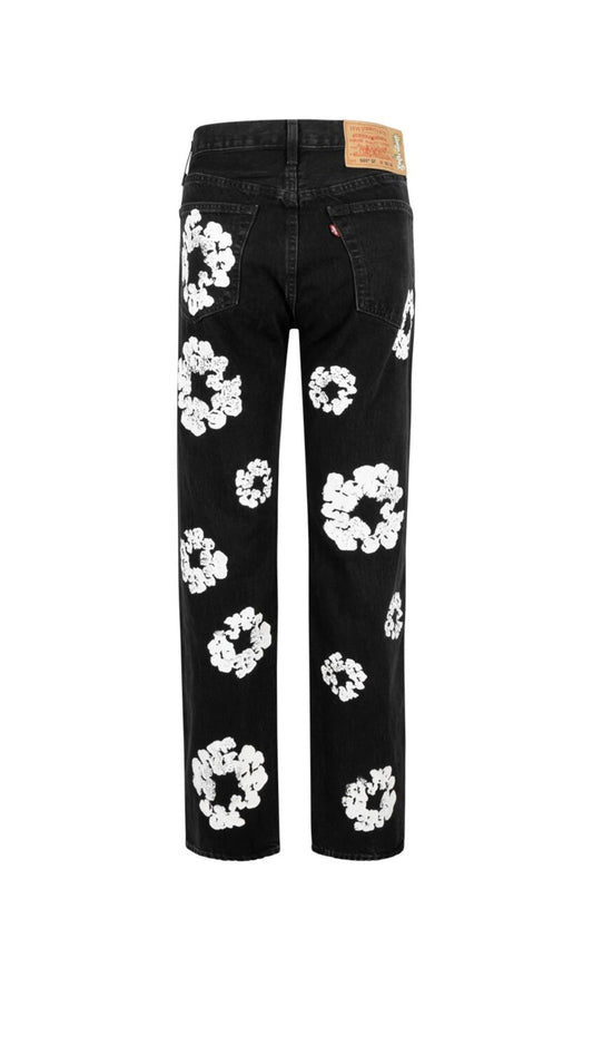 Denim T flower jeans